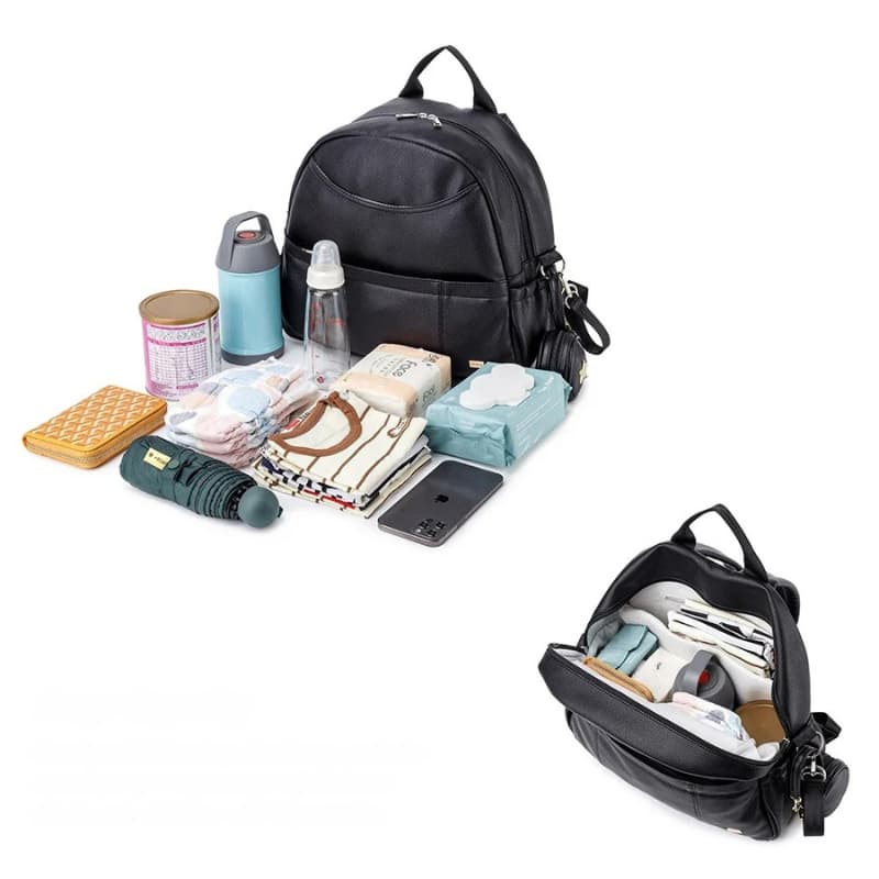 Wickeltasche Schwarz Urban – Stilvoll & Geräumig | Nuvlee