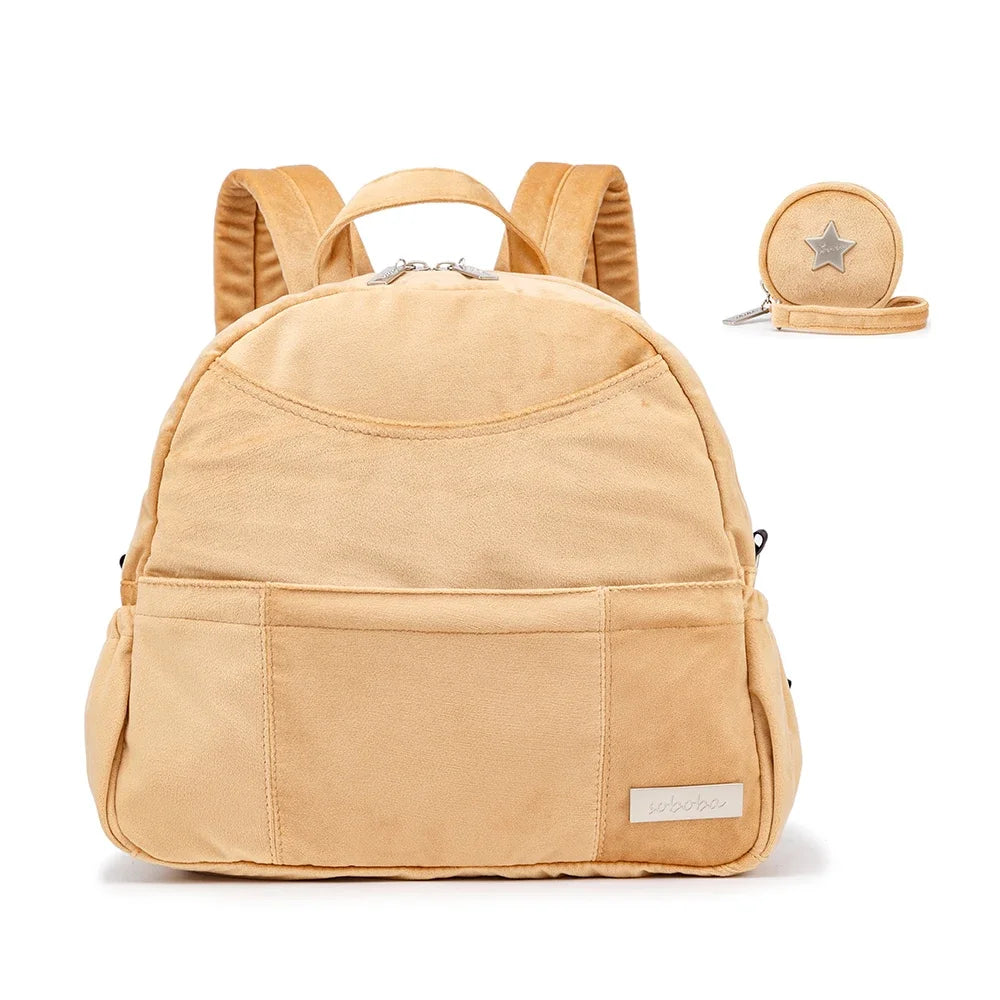 Wickeltasche Kinderwagen Velvet – Weich, Praktisch & Mit Schnullerbox | Nuvlee