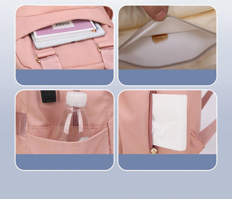 Wickeltasche Beige