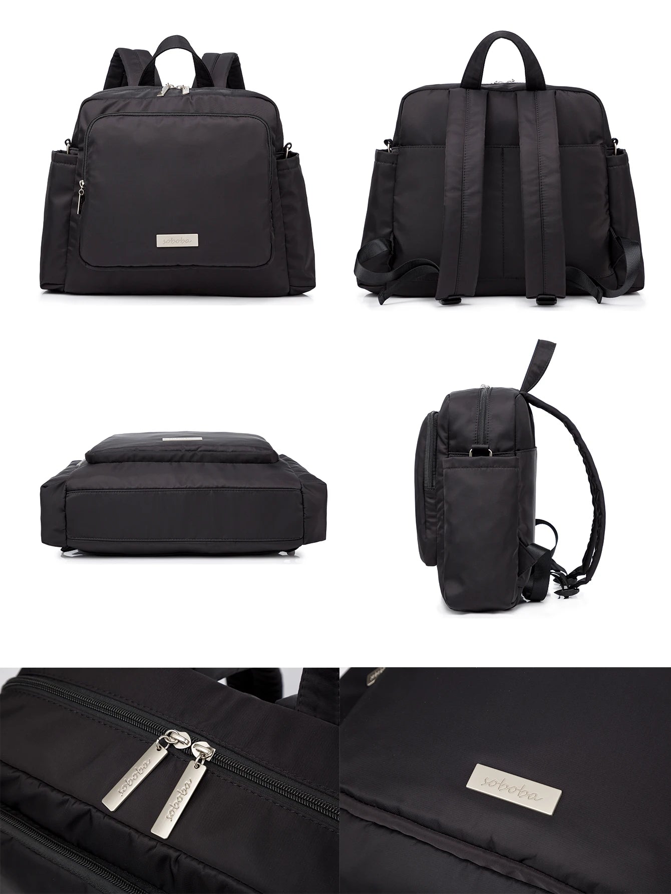 Wickeltasche Schwarz Travel – Robust & Geräumig | Nuvlee