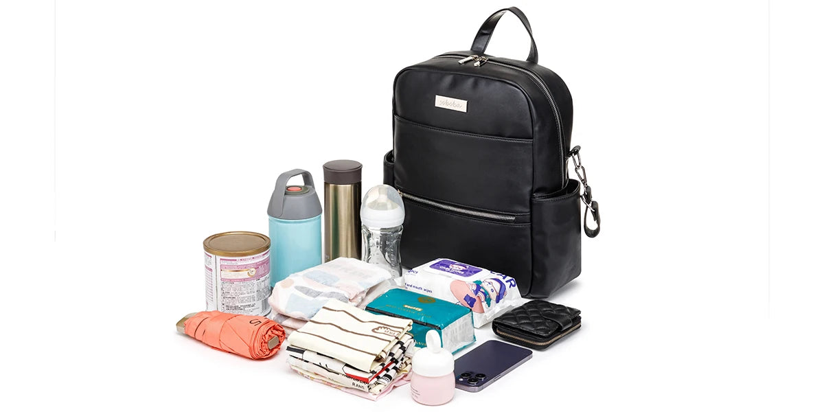 Wickeltasche Schwarz – Wasserdicht & Praktisch | Nuvlee