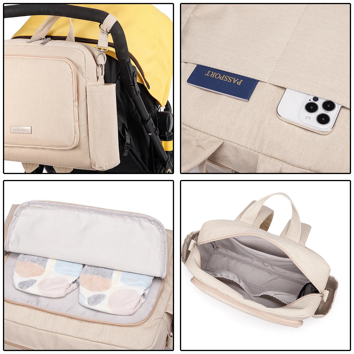 Wickeltasche Kinderwagen Style – Leicht & Schick für den Alltag | Nuvlee