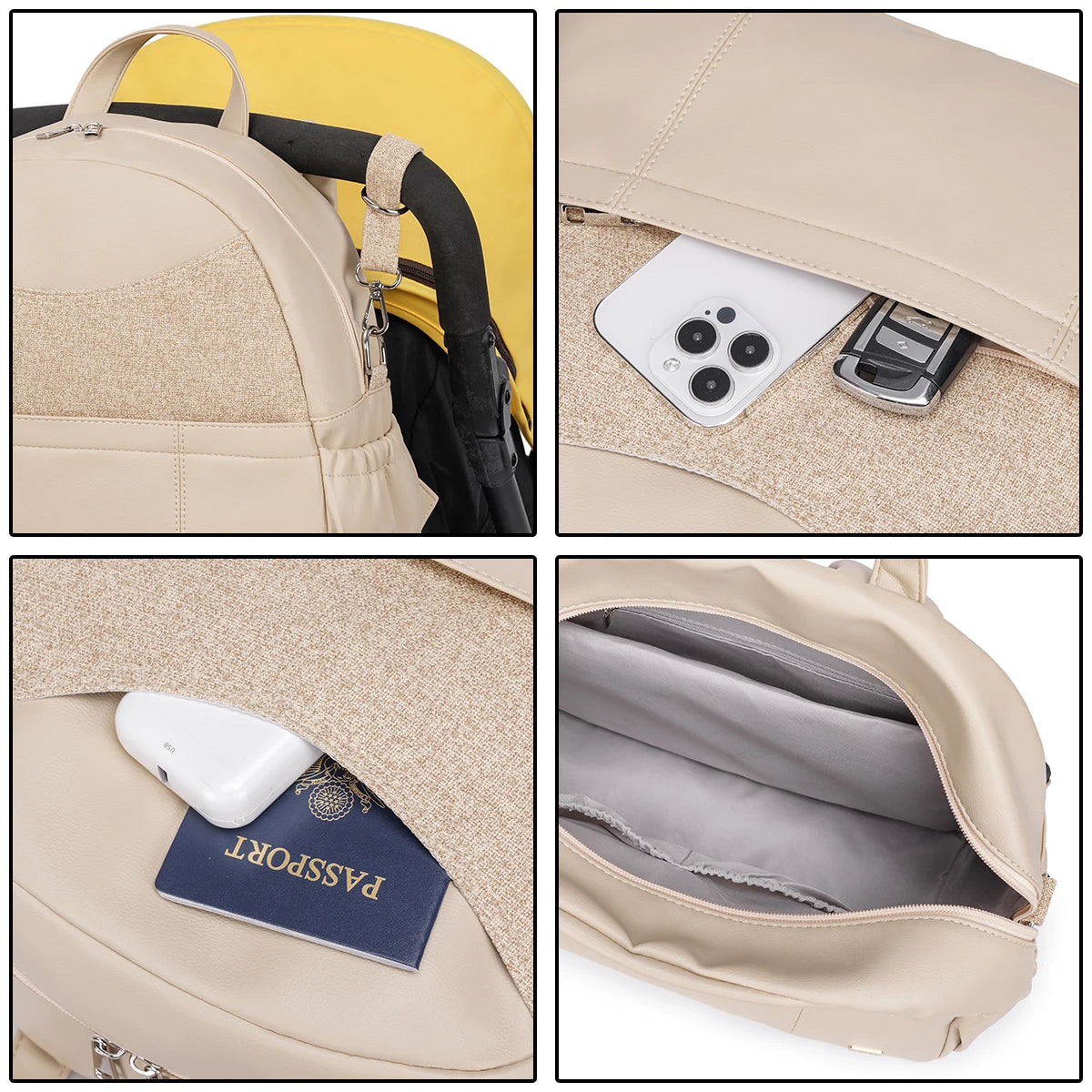 Wickeltasche Kinderwagen Patch – Stylisch & Aufhängbar | Nuvlee