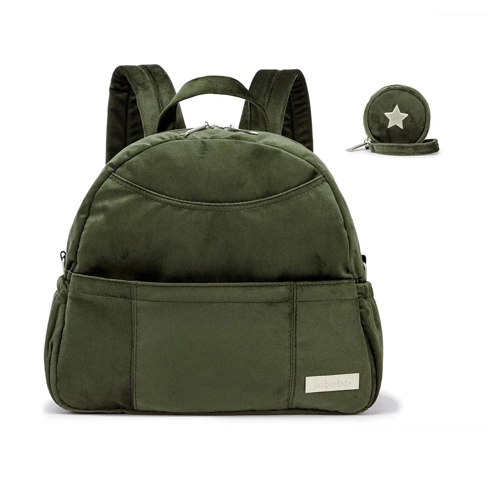 Wickeltasche Kinderwagen Velvet – Weich, Praktisch & Mit Schnullerbox | Nuvlee