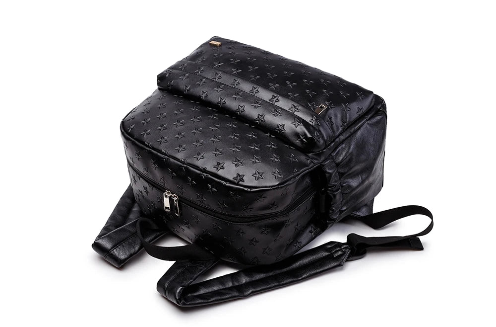 Wickeltasche Schwarz Star – Praktisch & stilvoll für unterwegs | Nuvlee