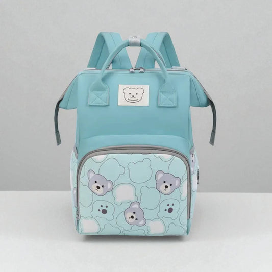 Wickeltasche Rucksack für Kinderwagen – Wasserdicht & Stylisch mit Bärenmuster | Nuvlee